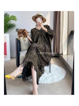 Loveable Creations By Muskan - Zora Pleated Black Maxi Dress