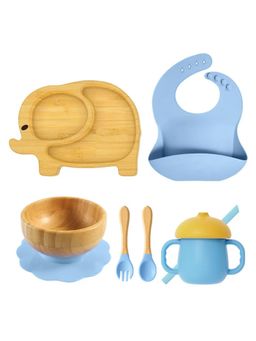 MyneeMoe - Ellie 6 Piece Baby Feeding Set Blue