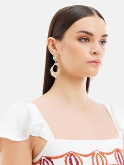 Kazo - Sculpted Metal Charm Earrings