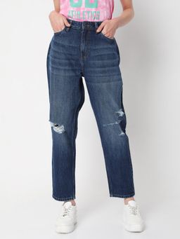 VERO MODA - Women Casual Solid Blue Jeans