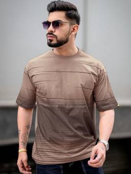 MANIAC - Pink Cotton Printed Oversized T-Shirt