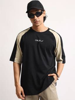 MANIAC - Black Cotton Mens Printed T-Shirt