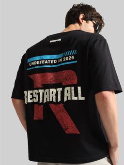MANIAC - Mens Black Cotton Printed T-Shirt