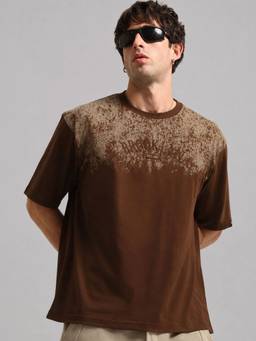 MANIAC - Brown Cotton Brooklyn Embroidered T-Shirt