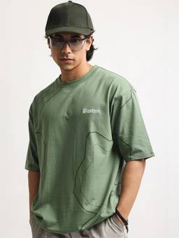 MANIAC - Men Green Cotton Printed T-Shirt