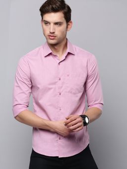 SHOWOFFFF - Mens Spread Collar Mauve Solid Shirt