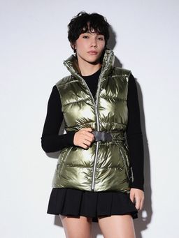 ONLY - Women's Regular Fit Green Jacket