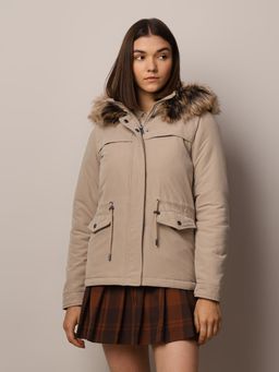 ONLY - Women's Regular Fit Beige Jacket