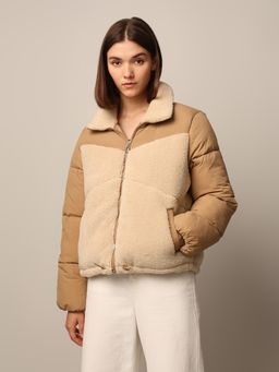 ONLY - Women's Regular Fit Beige Jacket