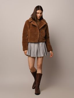 ONLY - Women's Regular Fit Brown Jacket