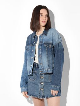 ONLY - Women's Regular Fit Blue Jacket