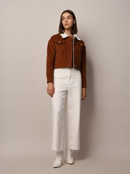 ONLY - Women's Regular Fit Brown Jacket