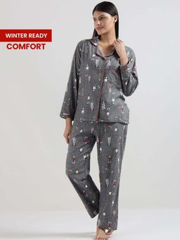 Dear Bed Comfort Clothing - Winter Brushed Cotton Doggo Shirt With Pyjama