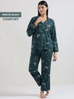 Dear Bed Comfort Clothing - Brushed Cotton Lunar Shirt With Pyjama