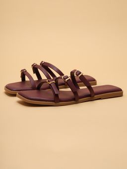 ERIDANI - Allen Maroon Buckle Flats