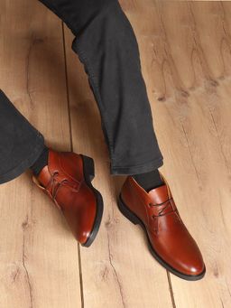 Carlton London - Formal Lace-Ups Brown Oxfords for Men