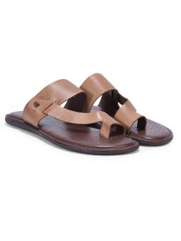 WOODS - Men Tan Leather Sandals