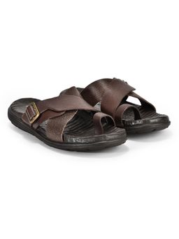 WOODLAND - Men Brown Toe Grip Sandals