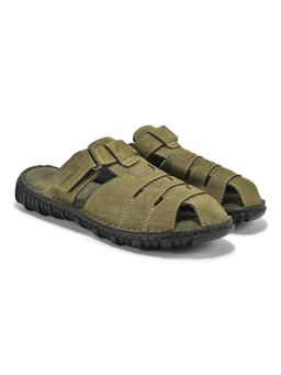 WOODLAND - Men Lounging Olive Nubuck Sandals