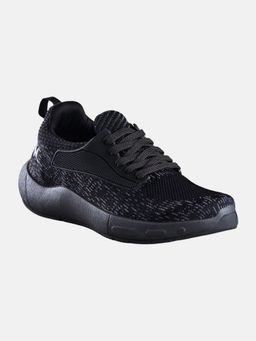 Neeman's - Black Pulse Stride Sneakers for Men with Breathable Knit Upper
