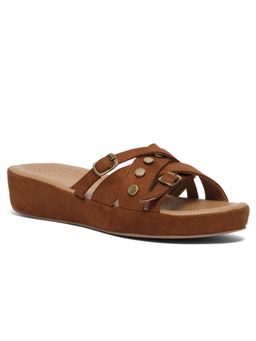 ERIDANI - Romee Tan Slip On Sandals