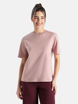 Jockey - A159 Women Super Combed Cotton Rich Oversized T-Shirt - Woodrose