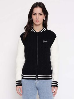 Guess - Lavinia Black Colorblock Regular Fit Bomber