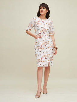 SALT Attire - Antalya White Floral Shift Dress