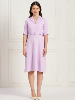 SALT Attire - Simpatico Lavender Collared Dress (Set of 2)
