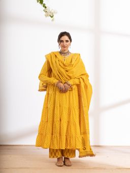 Maison Shefali - Kalindi Suit Anarkali Pant And Dupatta (Set of 3)