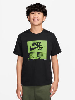 Nike - Black Unisex Kids Short Sleeve T-Shirt