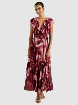 Forever New - Naya Petite Ruffle Midi Dress with Belt