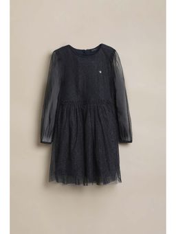 Allen Solly - Girls Navy Blue Embellished Party Dress