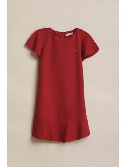Allen Solly - Girls Red Embellished Party Dress