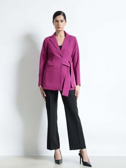 FableStreet - Double Breasted Blazer - Purple