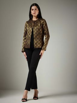 FableStreet - Round Neck Woven Jacket