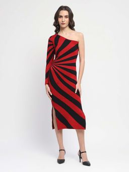 Madame - One Shoulder Printed Dress