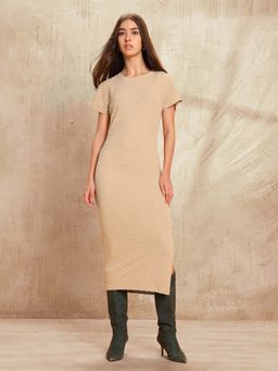 U.S. POLO ASSN. - Textured Midi Shift Dress
