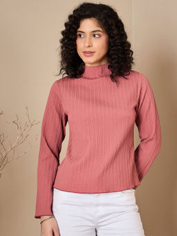 Kibo - Chelsea Textured Pink Top