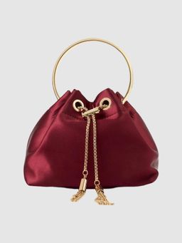 Forever New - Shelby Satin Metal Handle Potli Bag With Detachable Strap