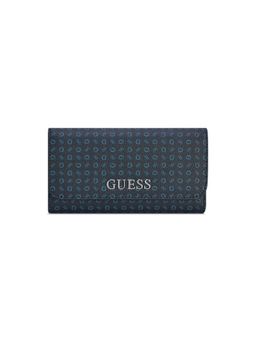 Guess - Women Abbas Navy Blue Printed Continental Wallet