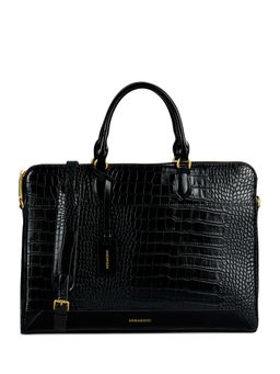 MIRAGGIO - Rubin 16 Inch Laptop Top Handle Laptop Bag With Detachable Strap - Black