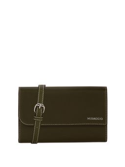 MIRAGGIO - Josie Wallet With Detachable Strap - Olive