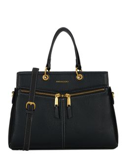 MIRAGGIO - Eugene Top Handle Satchel Bag With Detachable Strap - Black