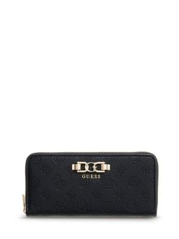 Guess - Women Anise Black Logo Textured Wallet