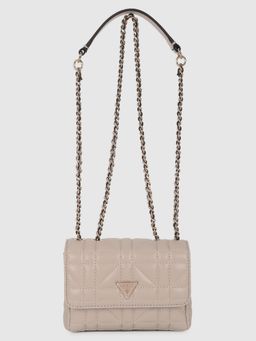 Guess - Women Edita Light Taupe Quilted Sling Bag
