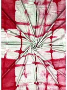 Palash - Red Shibori Work Cotton Unstitched Fabric