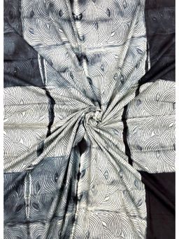Palash - Grey Shibori Work Cotton Unstitched Fabric
