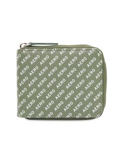 Aeropostale - Men Largo Leather Zip Around Wallet - Olive