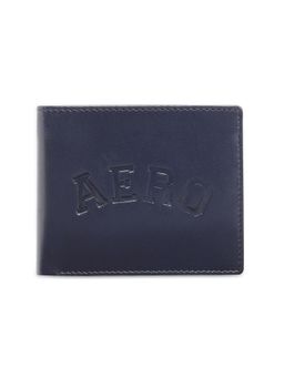 Aeropostale - Men Sanjose Leather Global Coin Wallet - Navy Blue